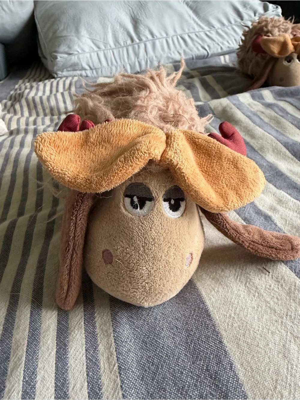 RARE Bark Box Fred the Reindeer Grinch Dog Toy Spiky Ball